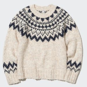 Uniqlo Crew Neck Long-Sleeve Sweater (Fair Isle) in S